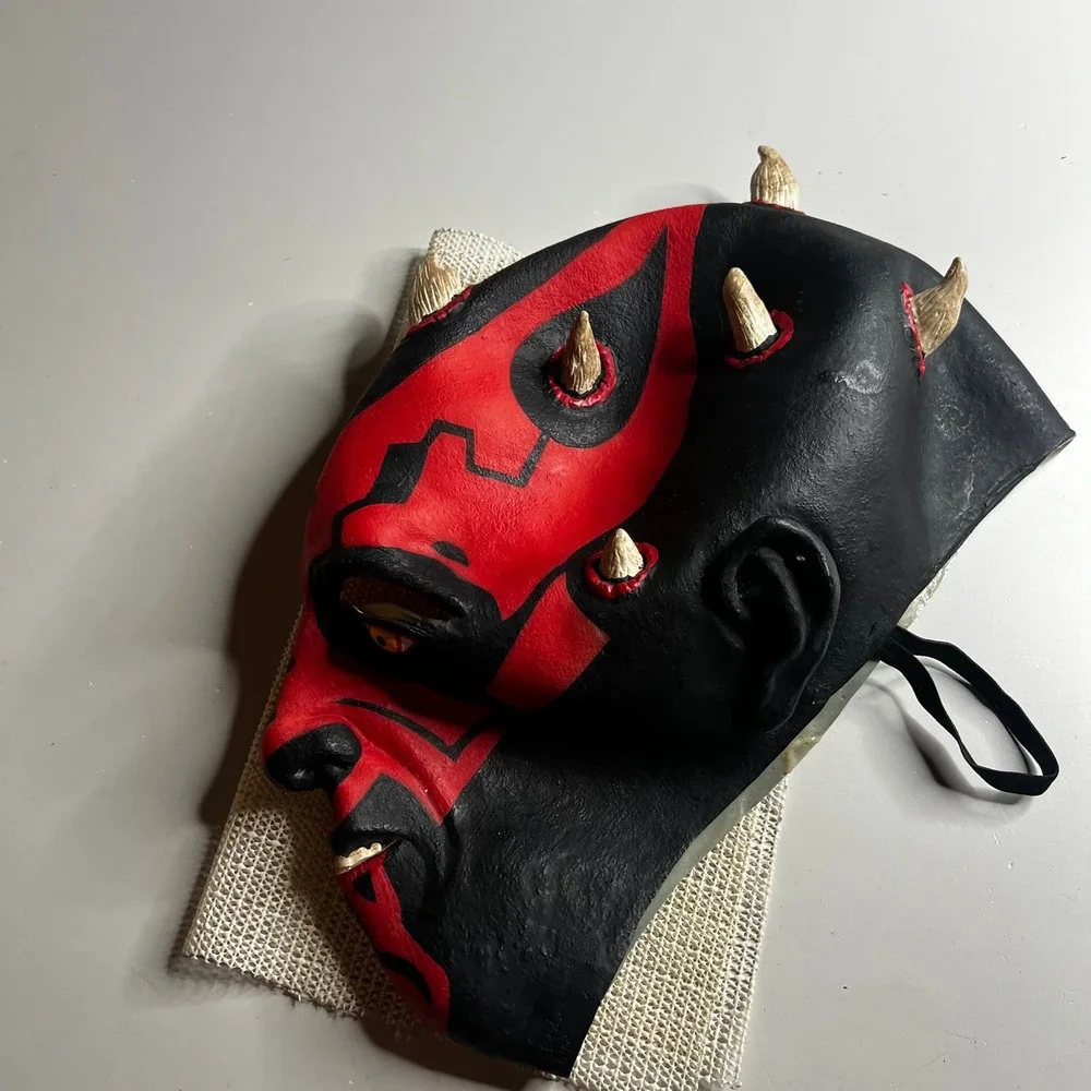 Star Wars Darth Maul Latex Mask Vintage Lucasfilm Ltd Sith Lord Cosplay Costume